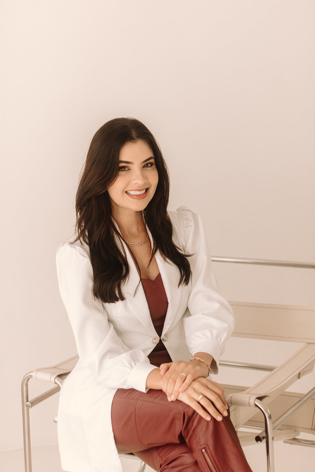 Retrato de Patrícia Goulart na clínica D'Pelvie